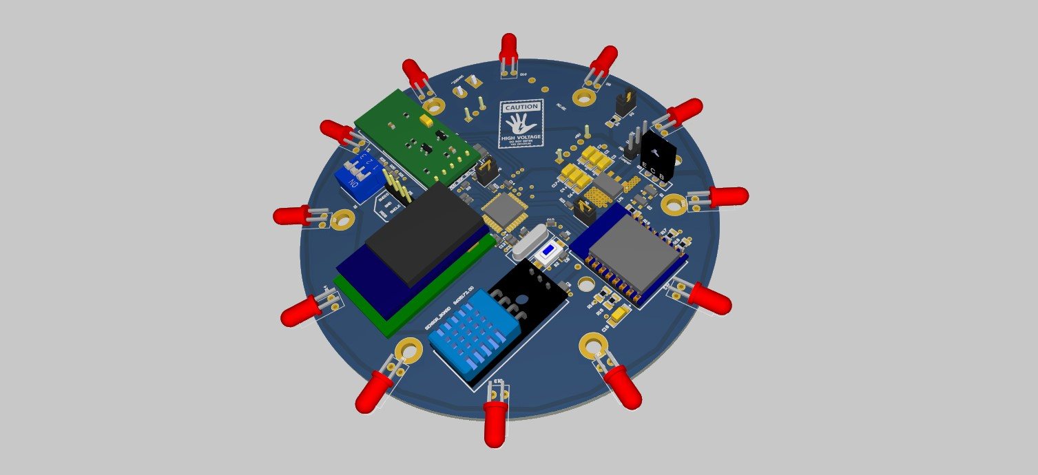 Smart building sensor board render